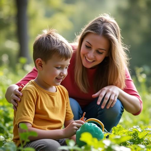 अभिभावक-बच्चे प्रकृति गतिविधि
